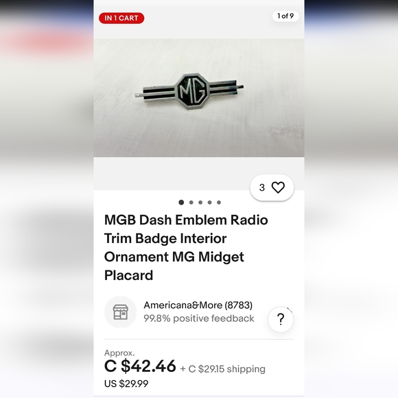 Vintage + Antique Car Emblems, excellent condition - Picture 7 of 7